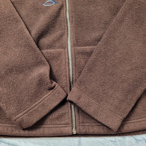 Faded Glory Brown Embroidered Front Zip Fleece Hoodie size L/XL - Picture 7 of 11